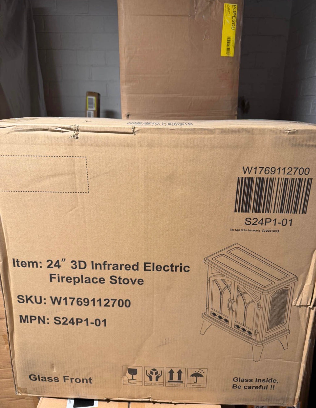 400 sq. ft. 24 in. Electric Stove with Remote