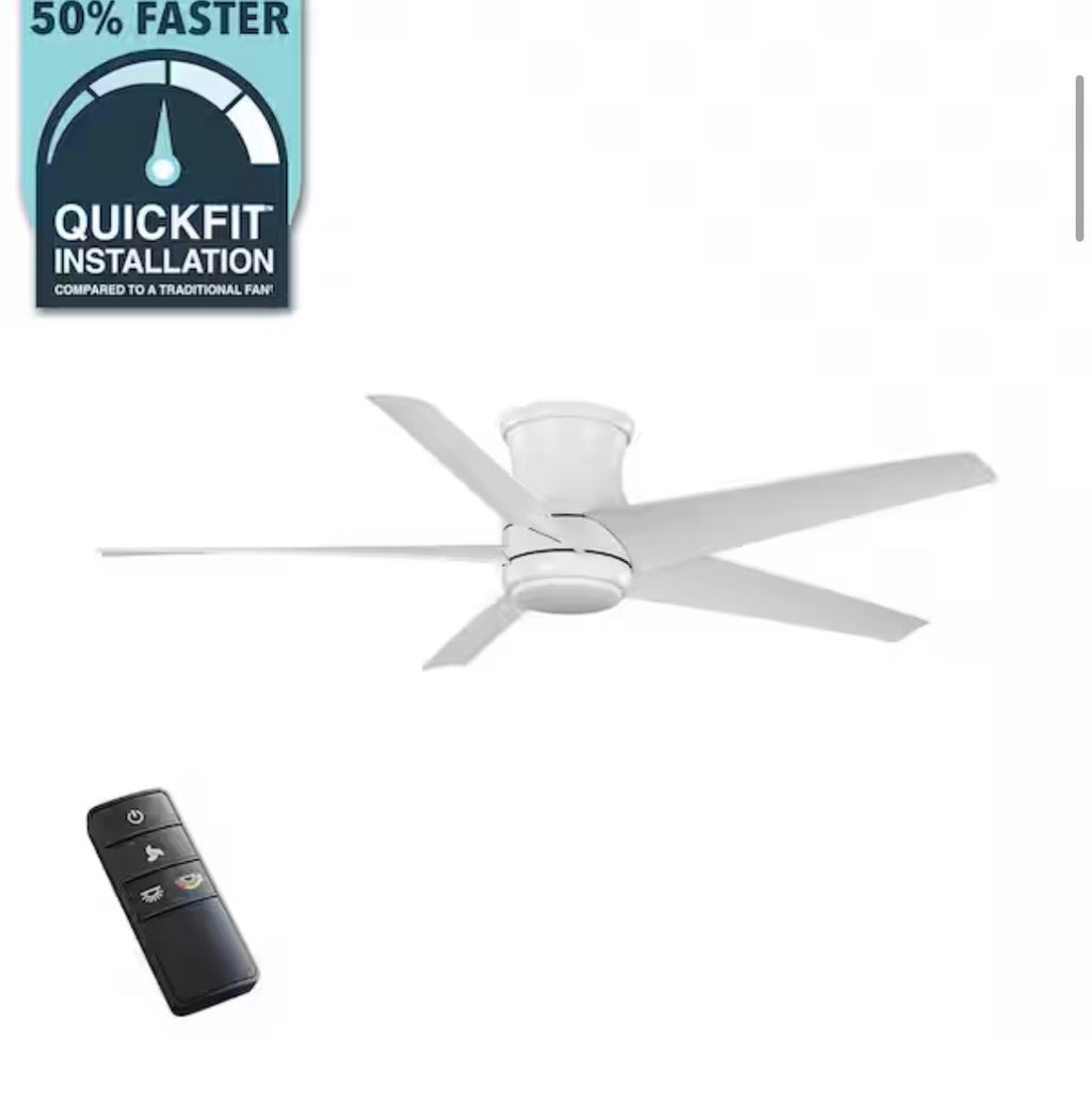 Mena 54 in. White Indoor/Outdoor ceiling fan