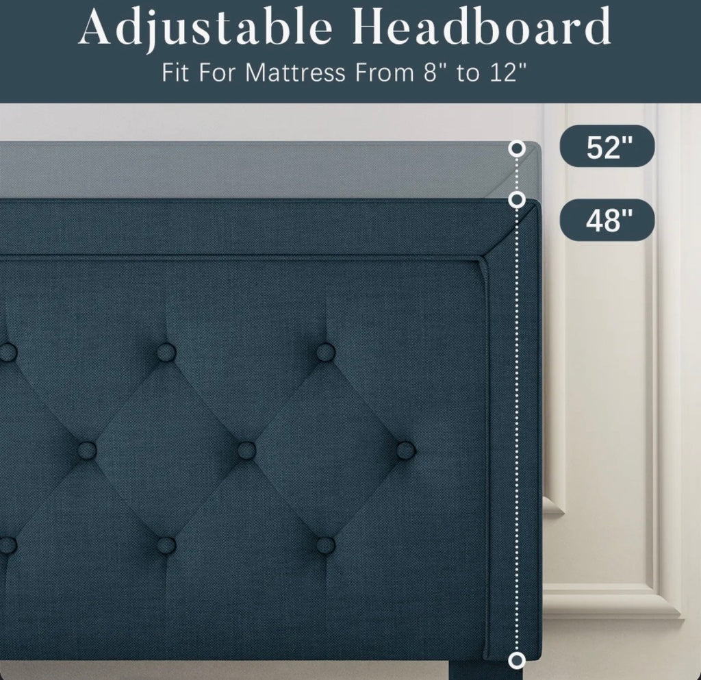 Hegg Tufted Upholstered Platform Bed Queen size