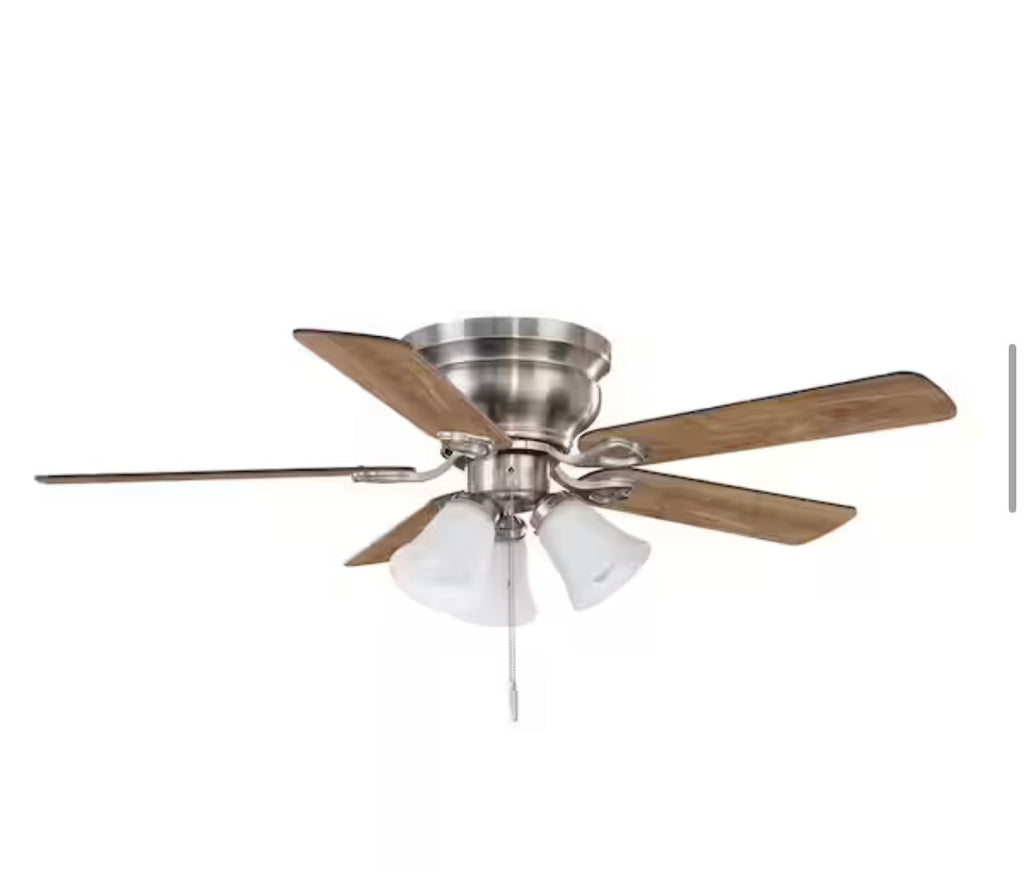 Clarkston II 44 in. LED Indoor Brushed Nickel Ceiling Fan