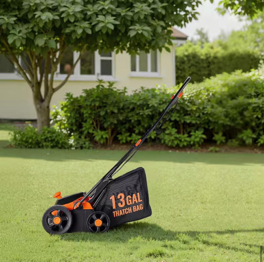 2-in-1 Electric Dethatcher & Scarifier Corded Lawn Tool