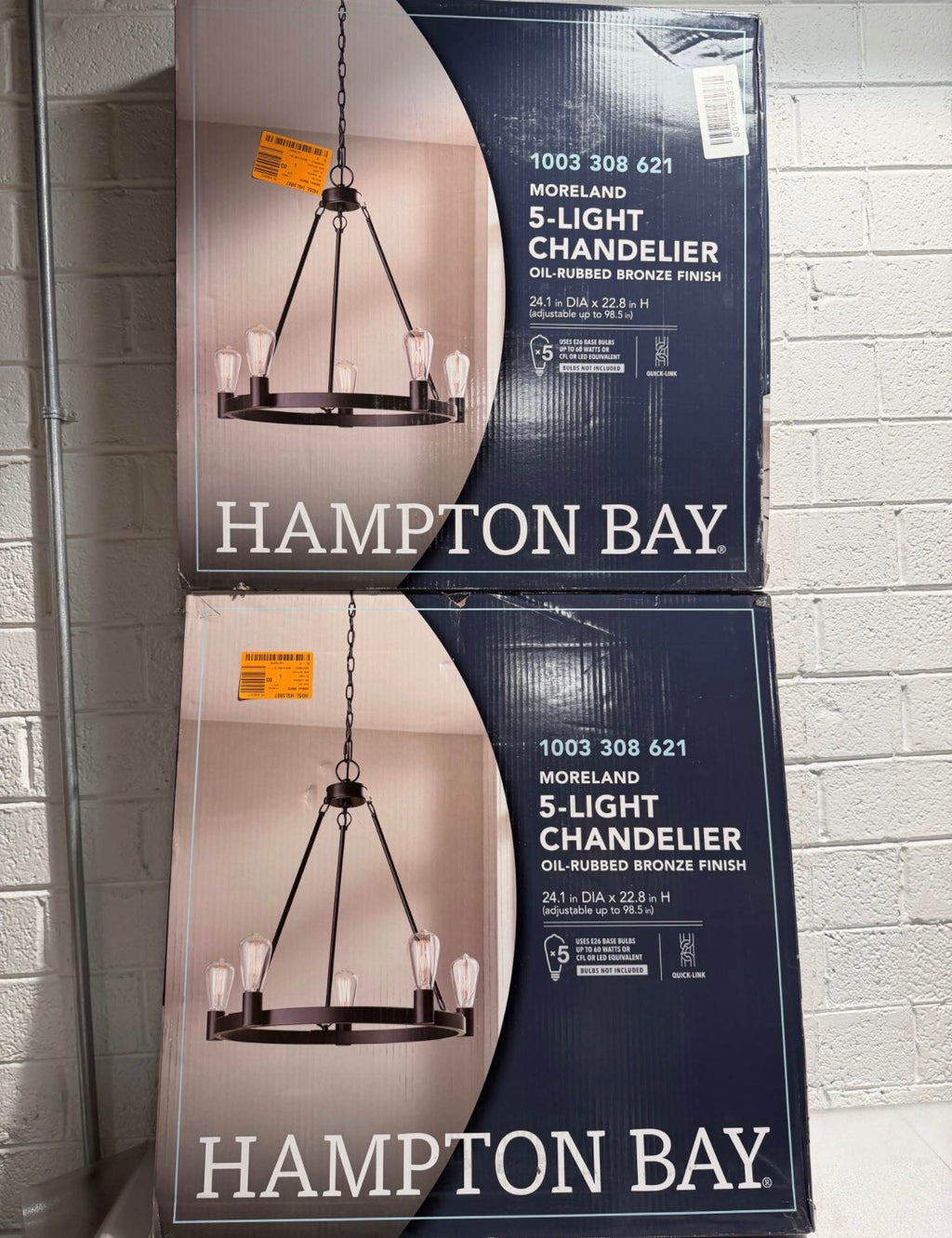 5-Light Wagon Wheel Candlestick Chandelier