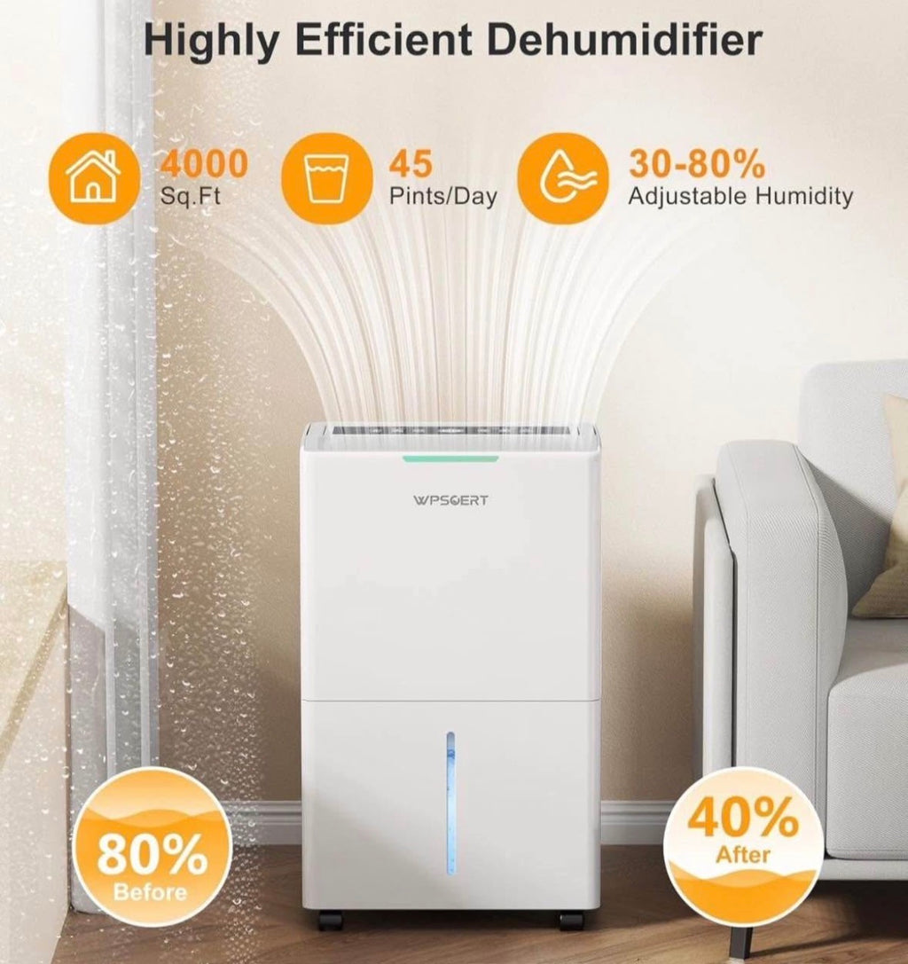 45 Pints Dehumidifiers for Home Large Room