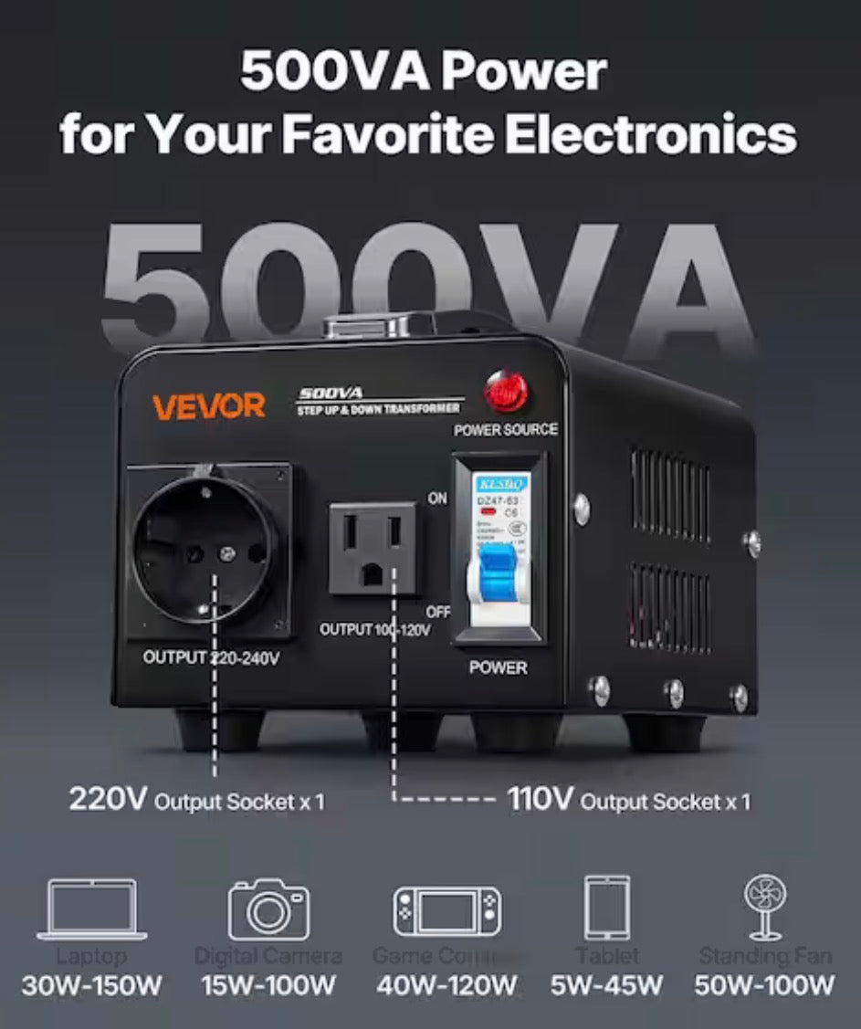 Heavy Duty Step Up/Down Power Transformer Converter