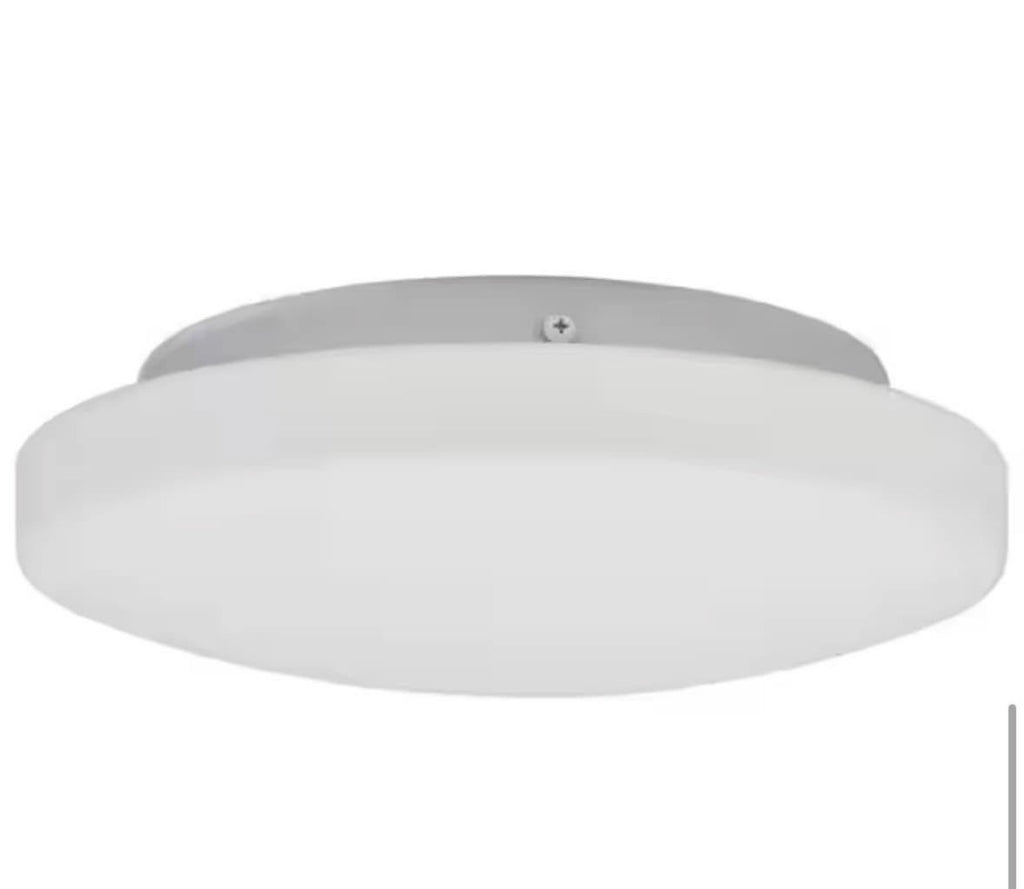 Orion 10.75 in. 2-Light White Flush Mount