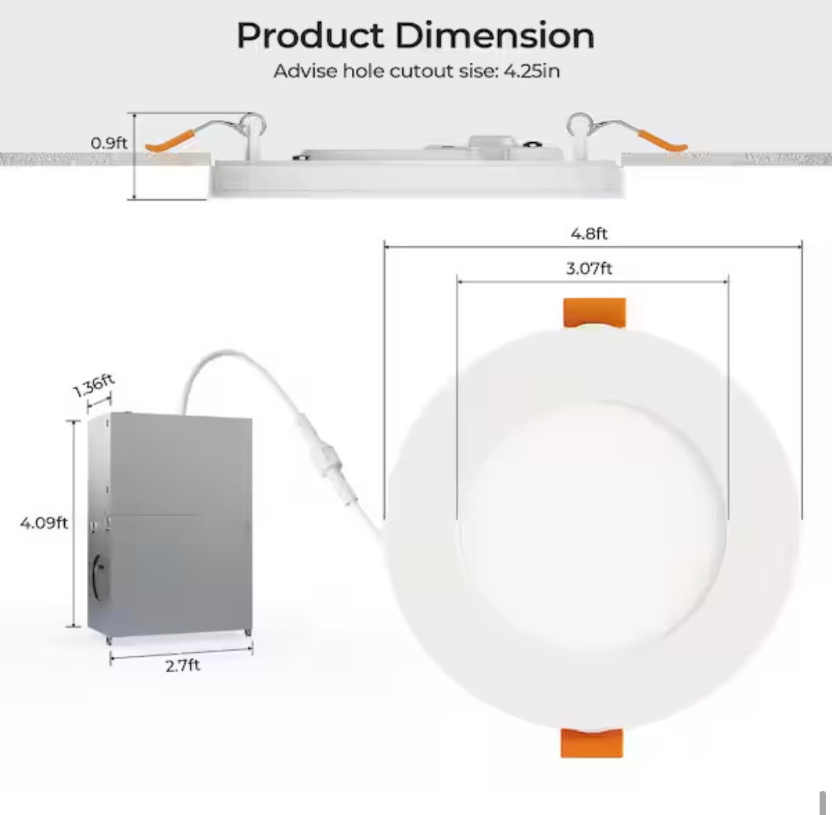 4 in. Adjustable Canless LED Recessed with Night Light mode