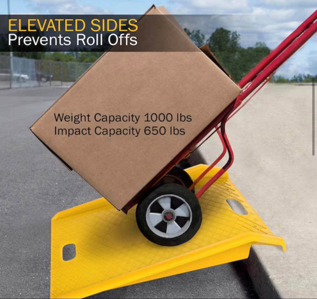 Portable High-Density Curb Ramp with 1000 lbs. Weight Capacity