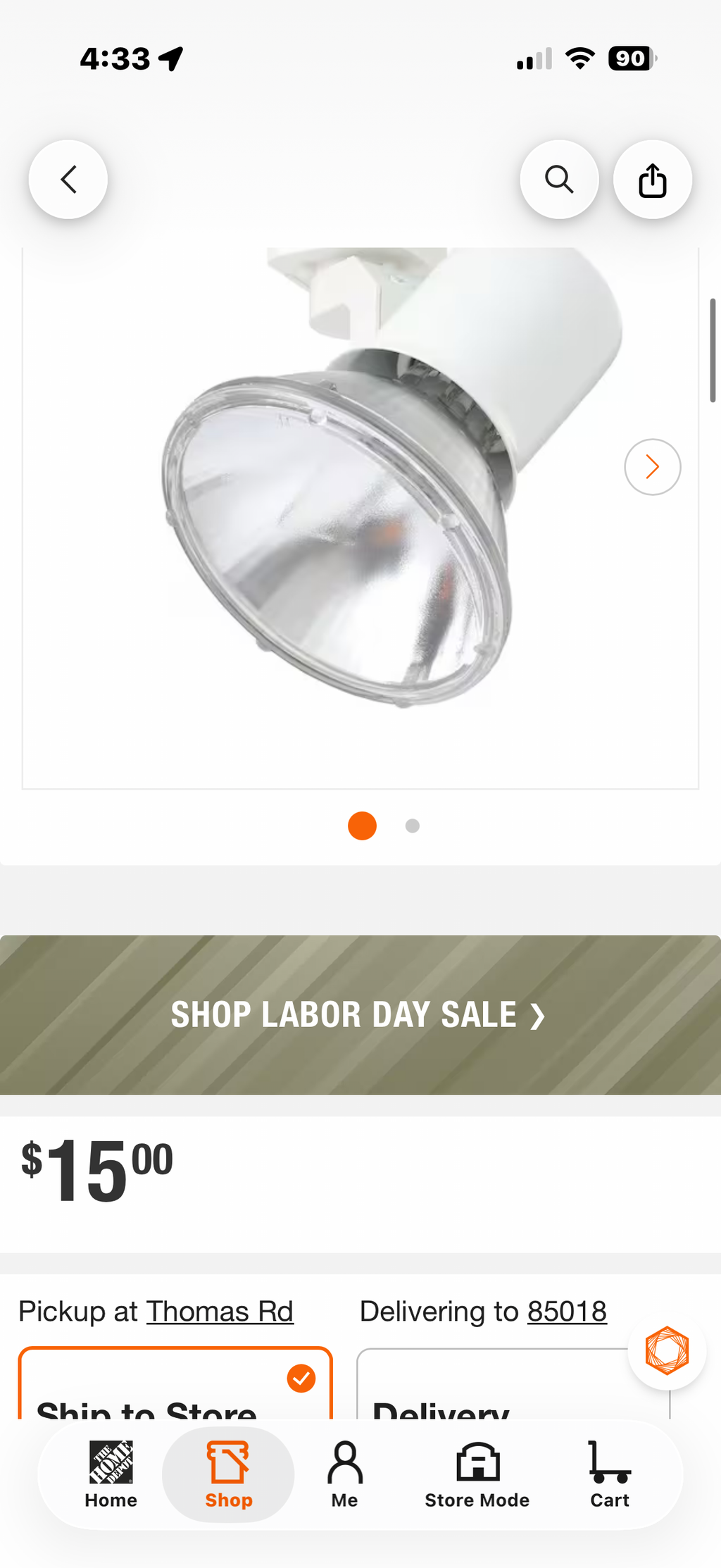 Trac-Lites 1-Light Universal White Spot Light