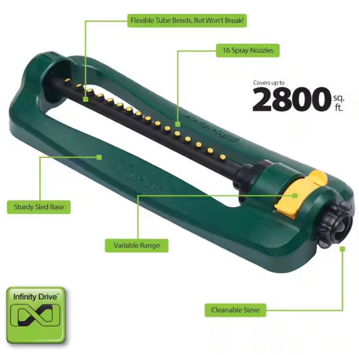 2800 sq. ft. Oscillating Sprinkler