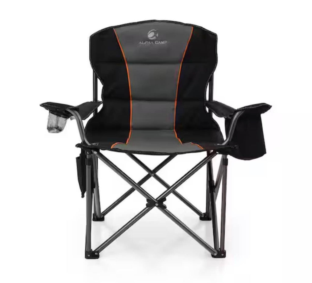 Oversized Folding Camping Chair With Cooler Bag