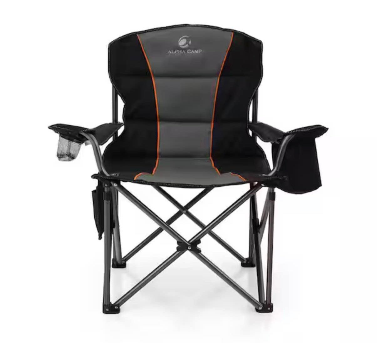 Oversized Folding Camping Chair With Cooler Bag
