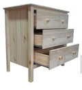 Unfinished 3-Drawer Chest , night stand ￼