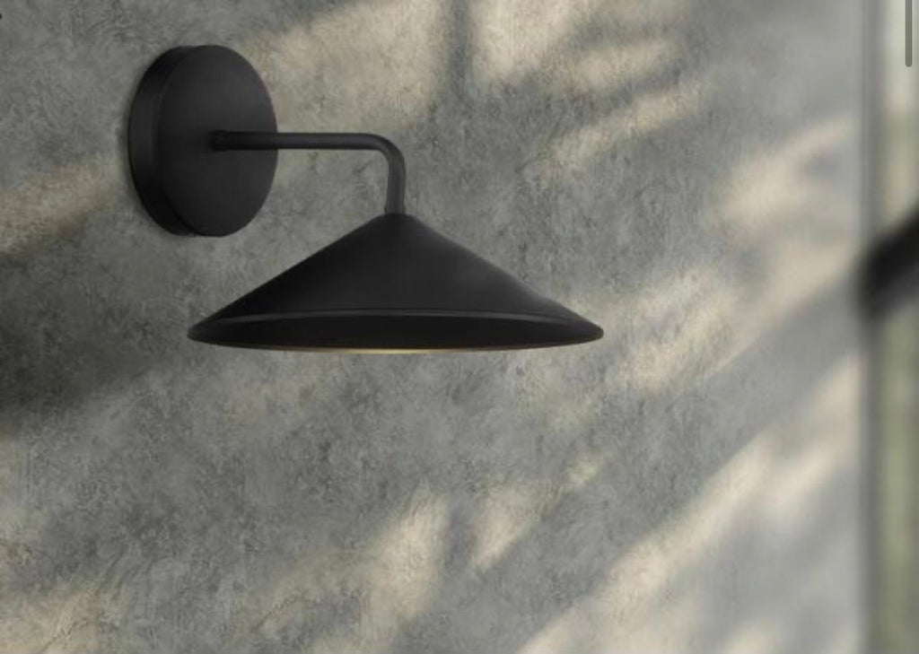 City Streets 1-Light Sand Black LED Outdoor Wall Mount Sconce