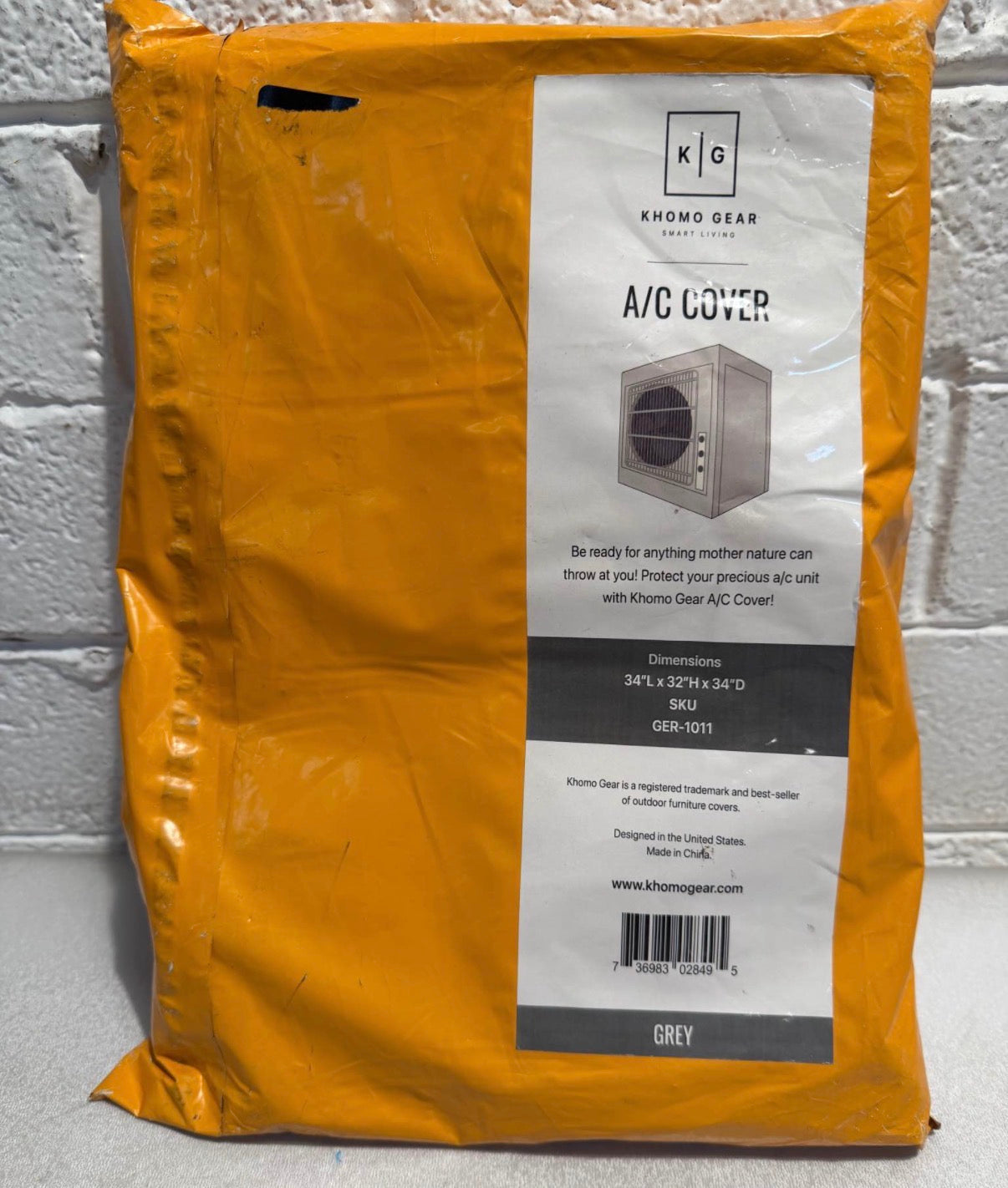 Grey Air Condition Heavy-Duty Weatherproof Protector Cover
