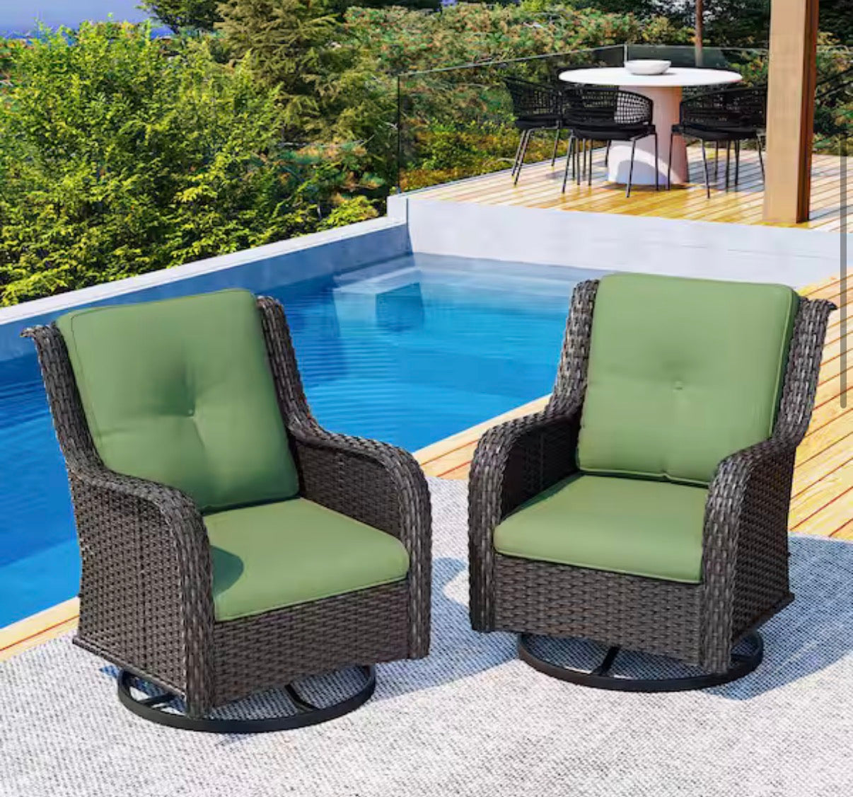 22 in. x 24 in. 2-Piece Outdoor Patio Replacement Cushion
