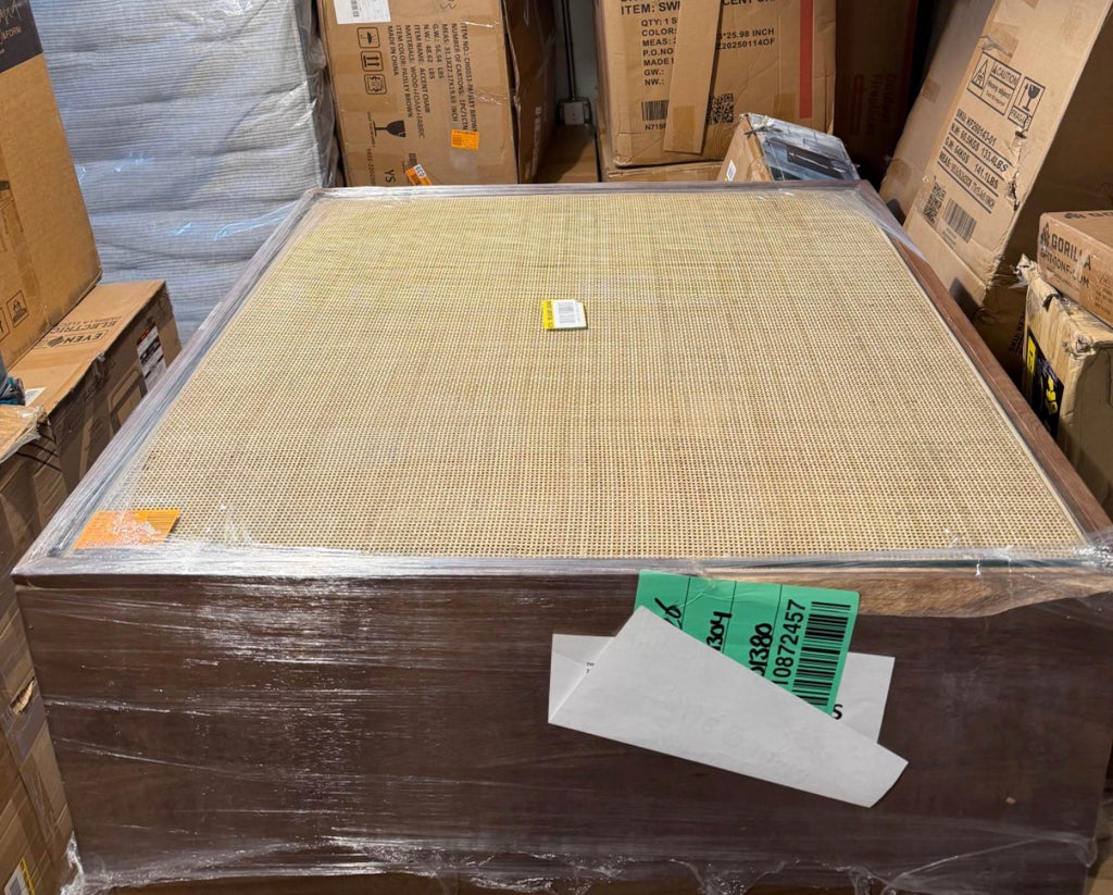 36 in. in Walnut Brown Coffee Table (damaged )