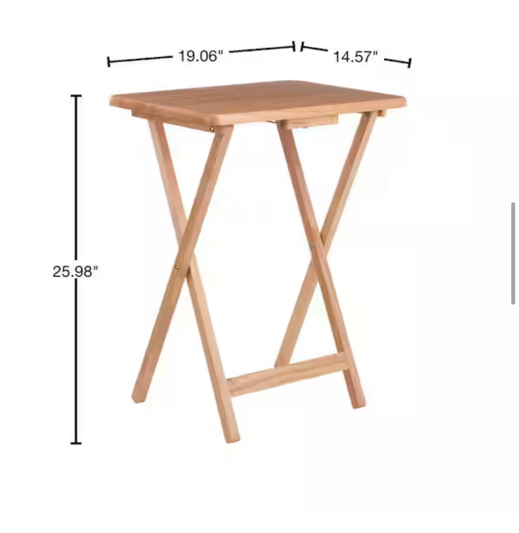 Alex Natural Wood 2-Piece Snack Table