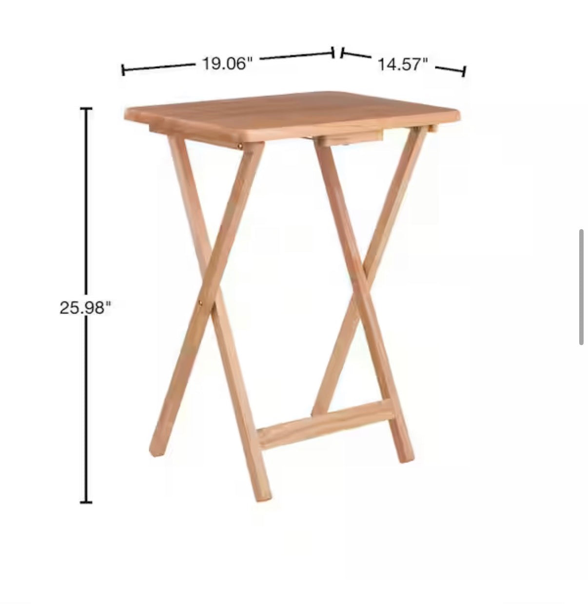 Alex Natural Wood 2-Piece Snack Table