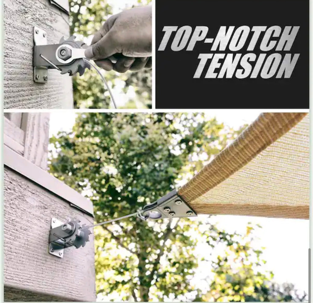 Sun Shade Sail Canopy Cable Wire Installation Kit.