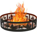 36 in. Metal Wood Burning Outdoor Fire Pit Ring