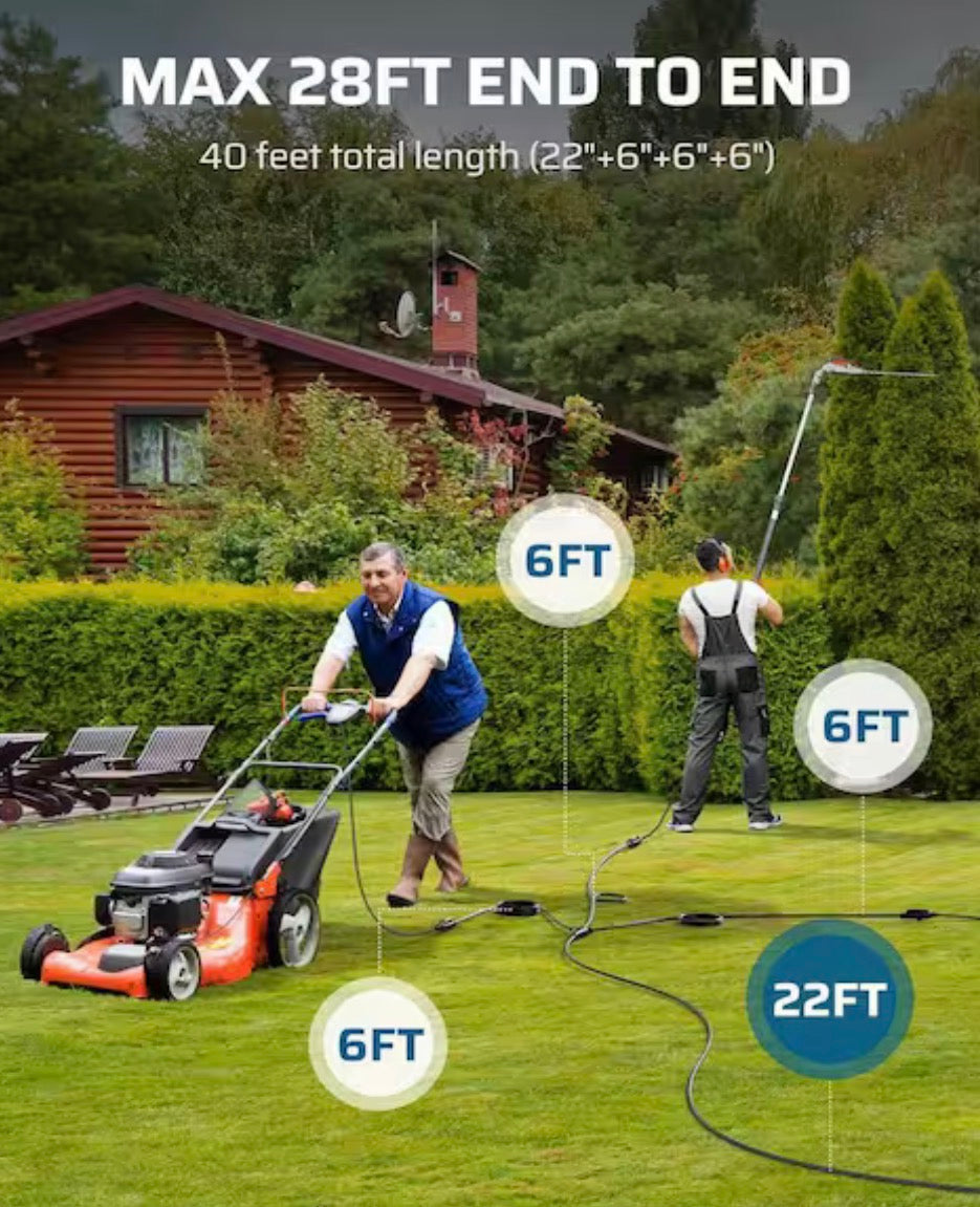 40 ft. Outdoor Extension Cord with 3 Outlets