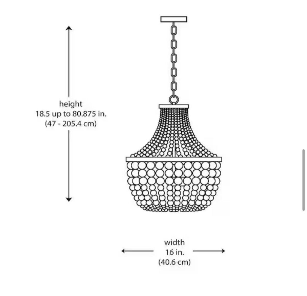 Cayman 3-Light Black Chandelier Light