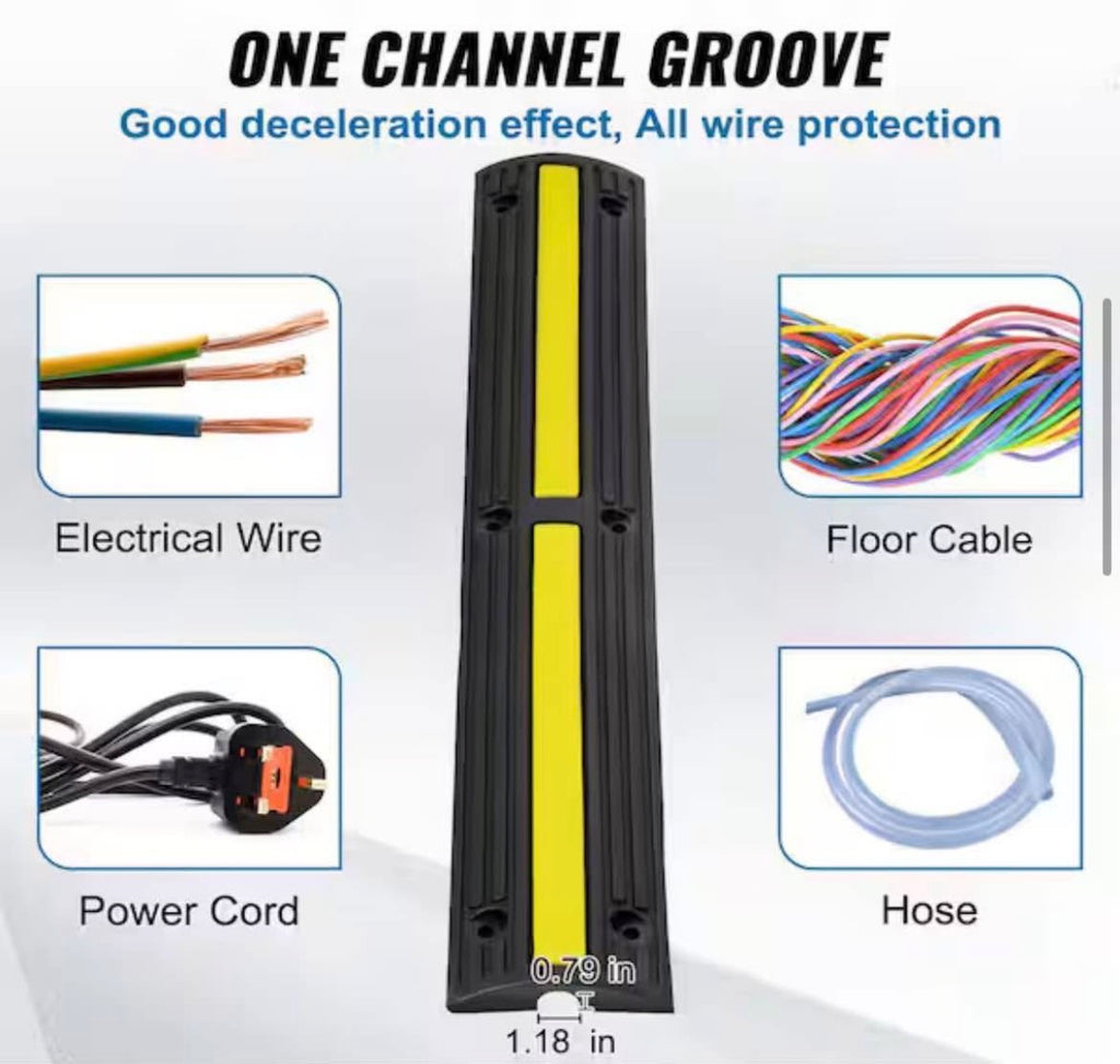Floor Cable Protector Ramp 3.28 ft (4PCS)
