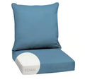 24 in. x 24 in. Outdoor  Chair Cushion in French Blue Texture