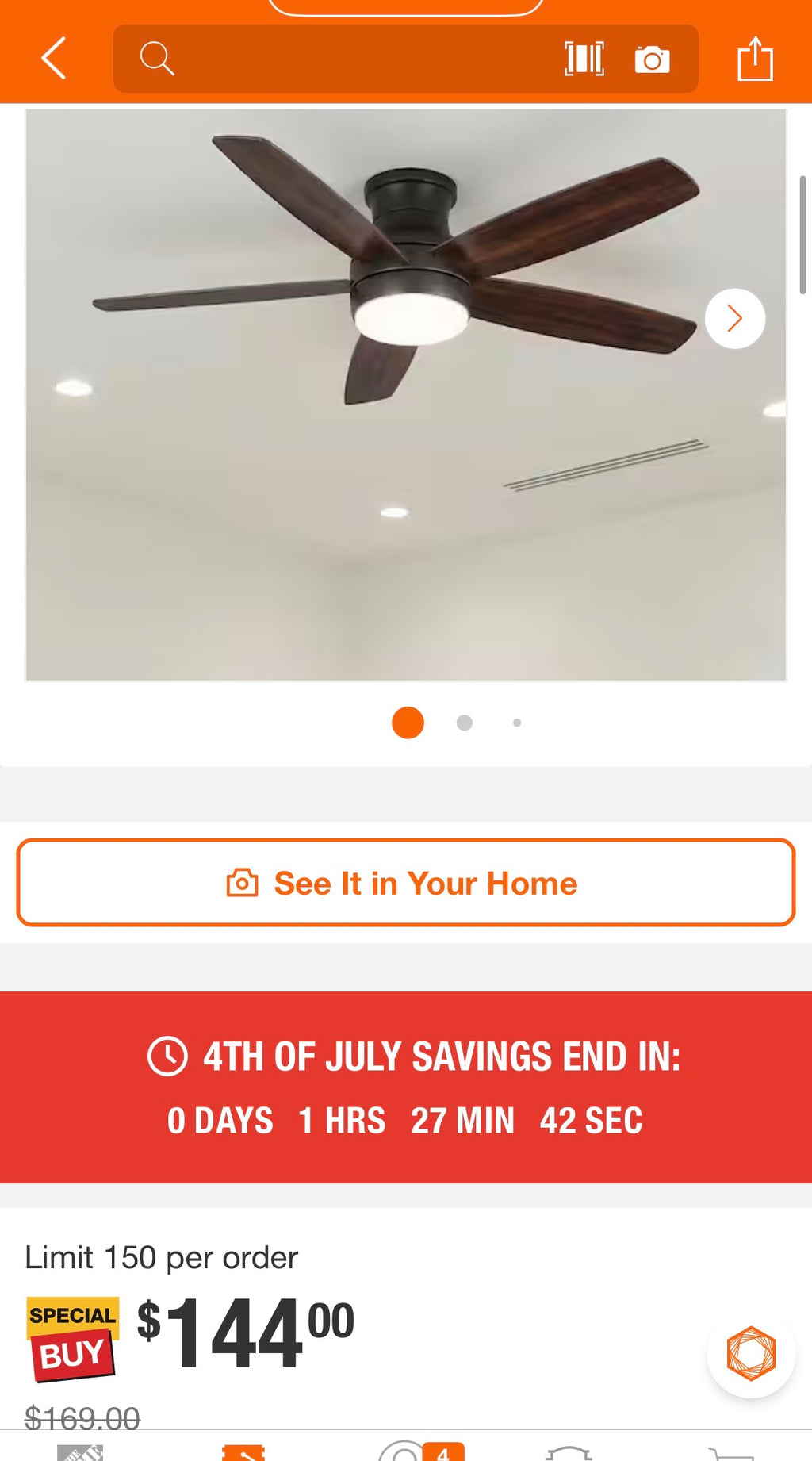 Ashby Park 52 in. Ceiling Fan with Light