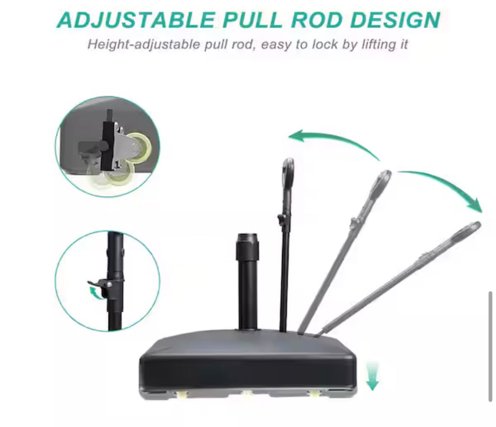 100 lbs. Plastic Patio Umbrella Base with Wheels