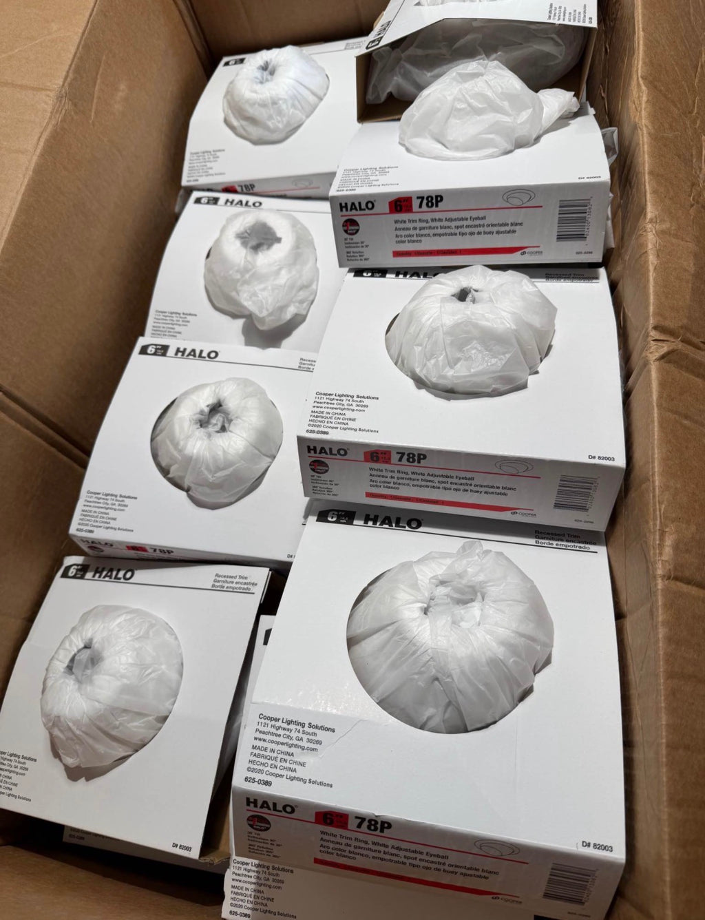 6 in. White Recessed Ceiling Light Trim with Adjustable Eyeball