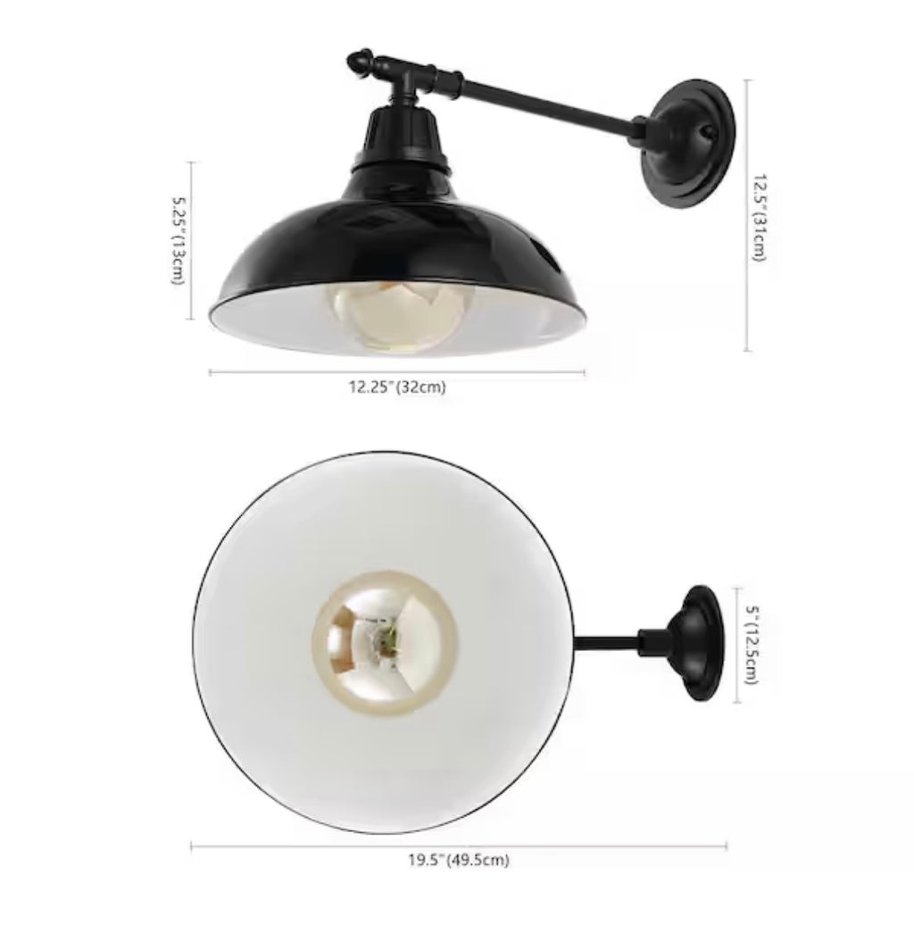 2-Pack Jonathan Y  Wallace Farmhouse Outdoor Sconces