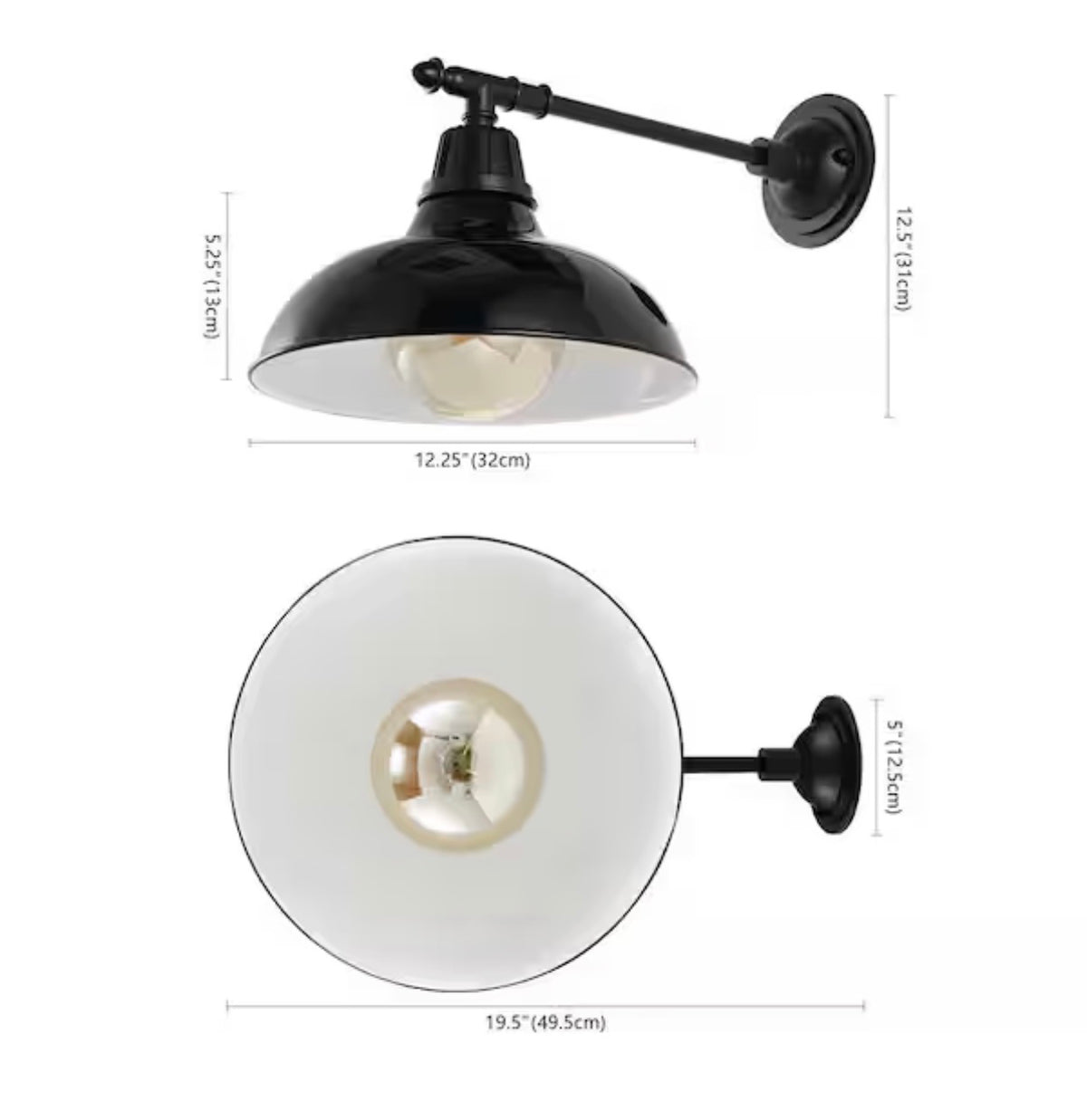 2-Pack Jonathan Y  Wallace Farmhouse Outdoor Sconces