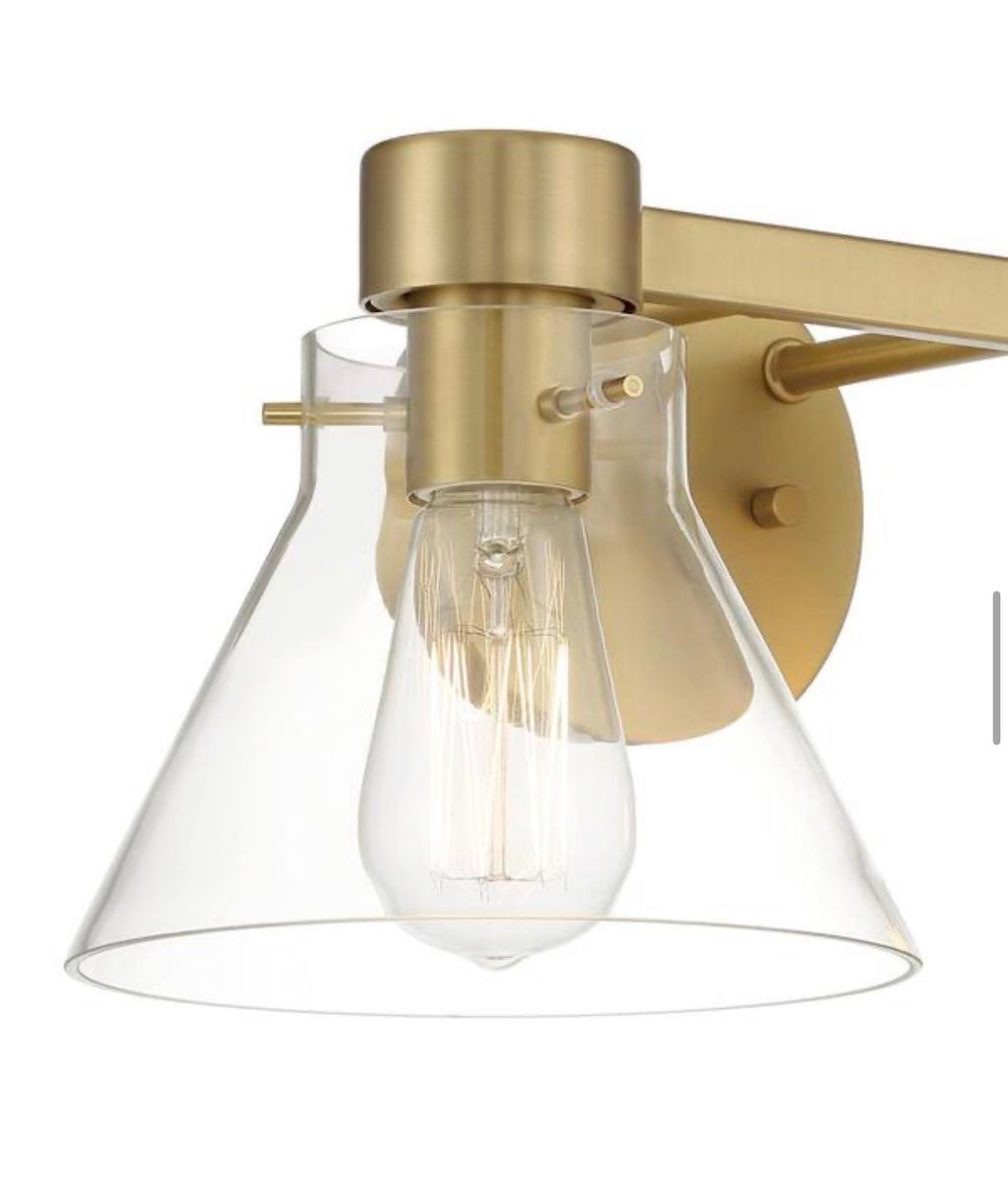 Willow Creek 16.5 in. 2-Light Brushed Gold Contemporary Vanity Light