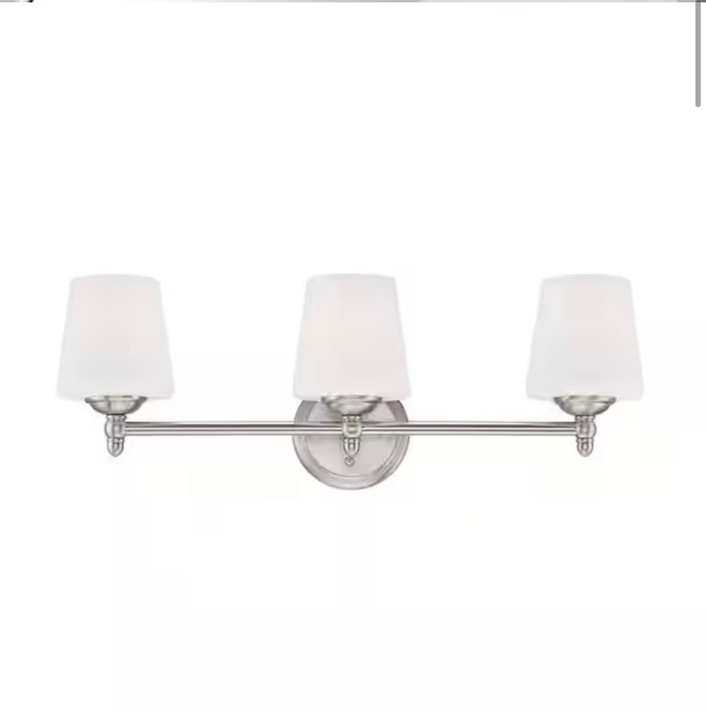 Darcy  3-Light Brushed Nickel Transitional Vanity Light