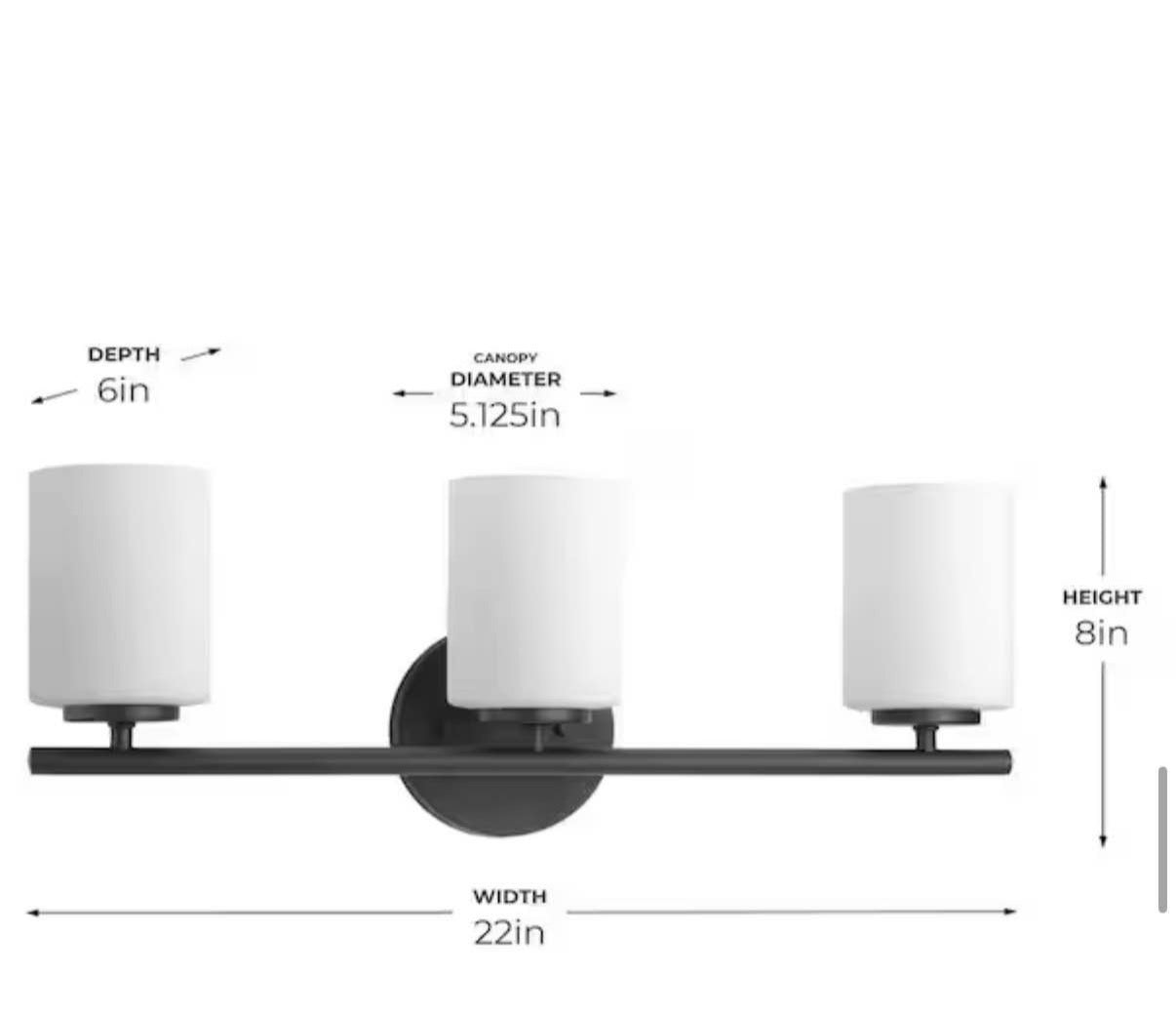 Replay Collection 22 in. 3-Light Vanity Light