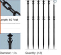 Black Colonial Poles and Chain Kit (12-Pack)