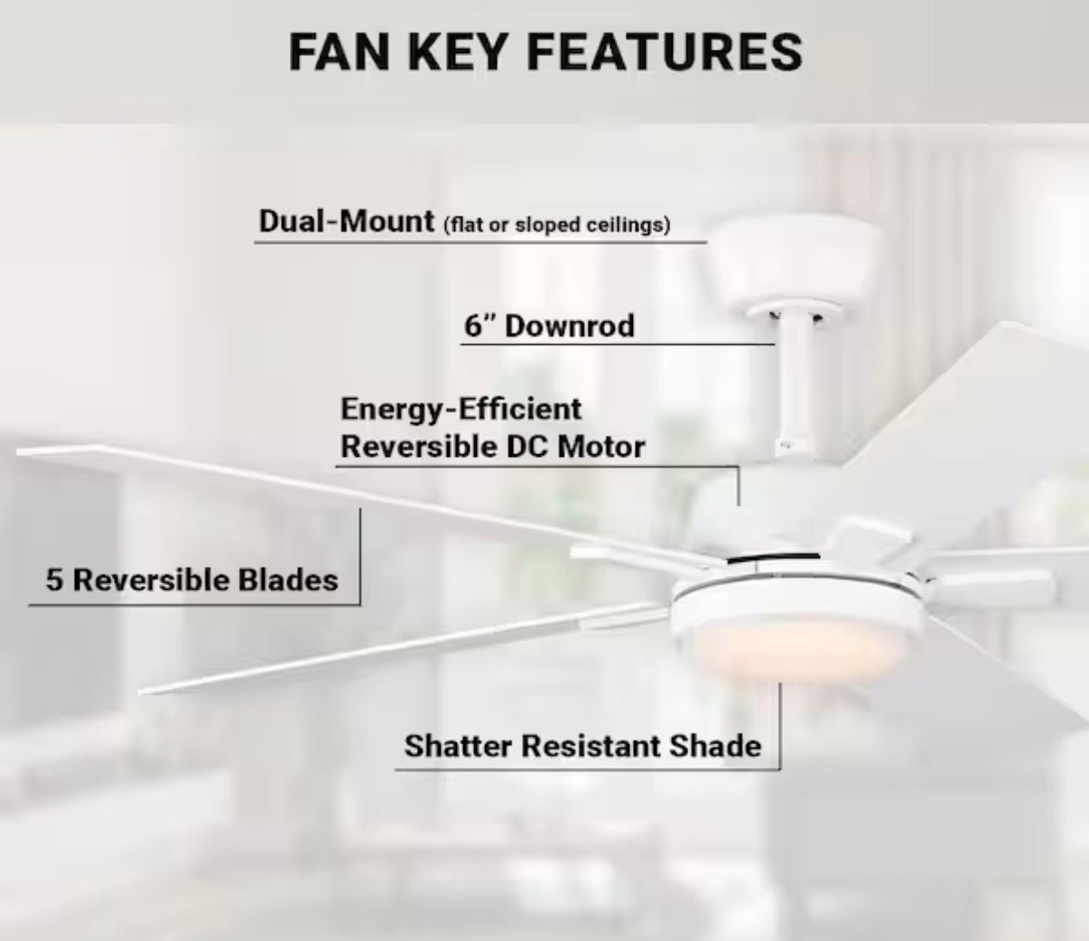 Verano 52 in. Ceiling Fan with 5-Blades