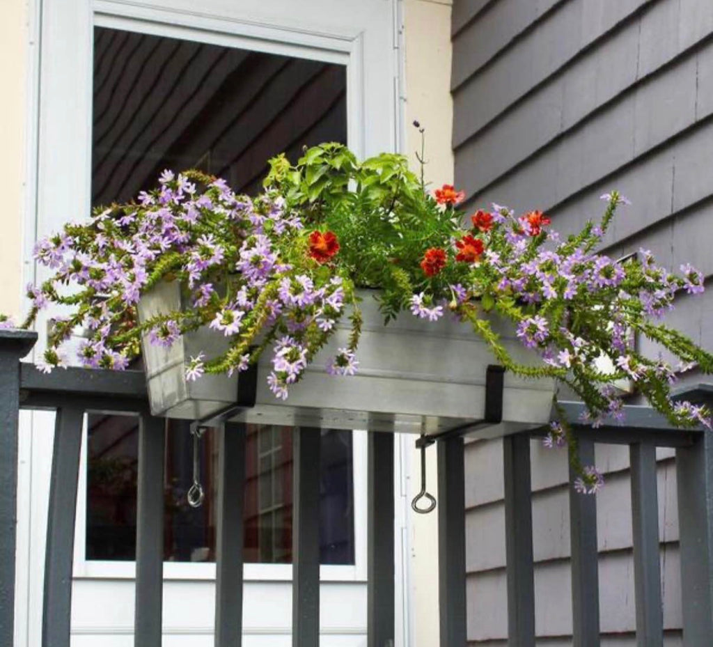 Pair of Clamp-On Flower Box Metal Brackets