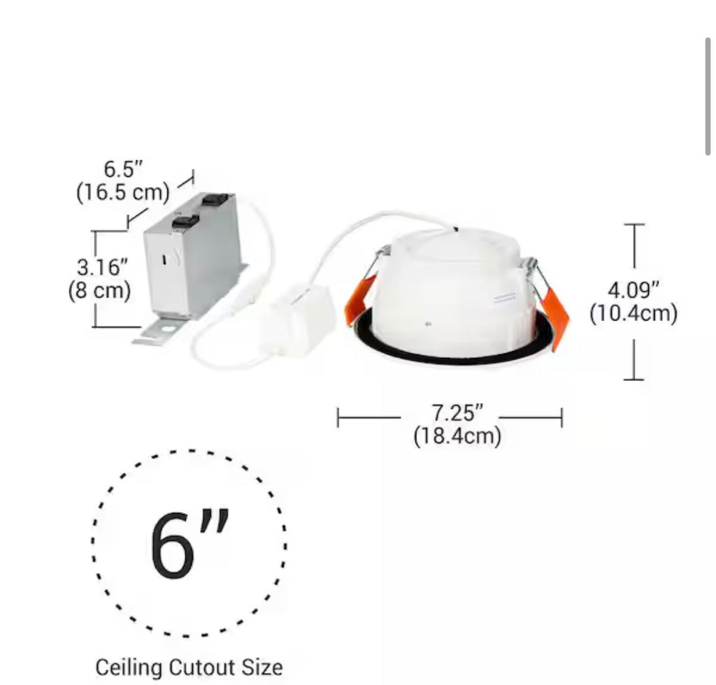 6 in. Smart Wi-Fi Canless Recessed LED light