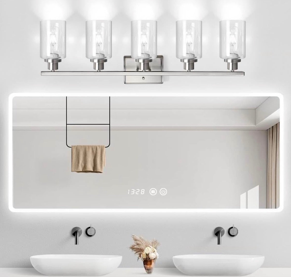 Ascher 5 Light Bathroom Vanity Light