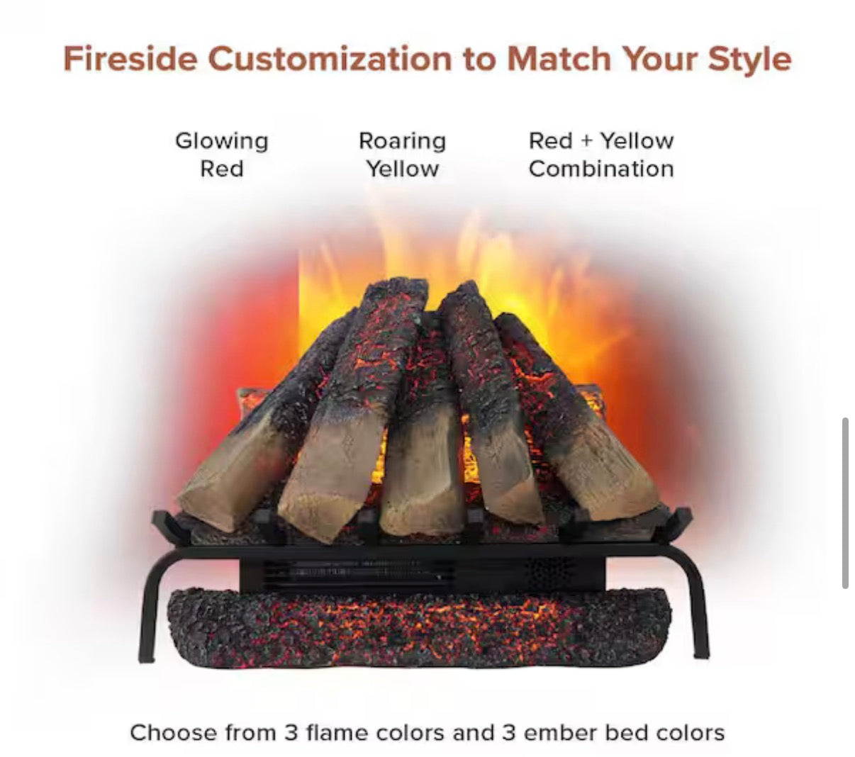 Free Stack 25 in. Crackling Electric Fireplace