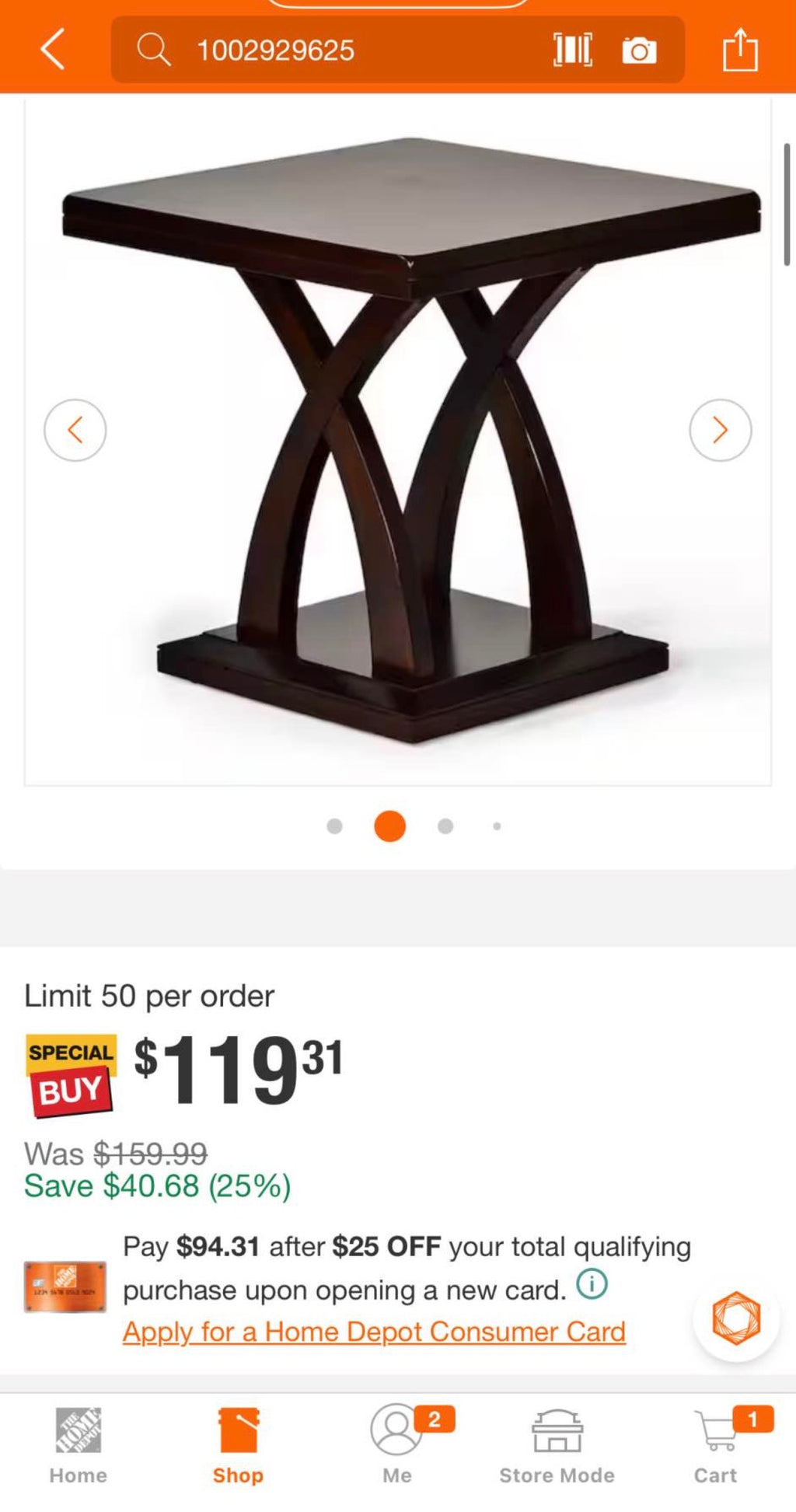 Jocelyn Espresso Cherry Classic End Table