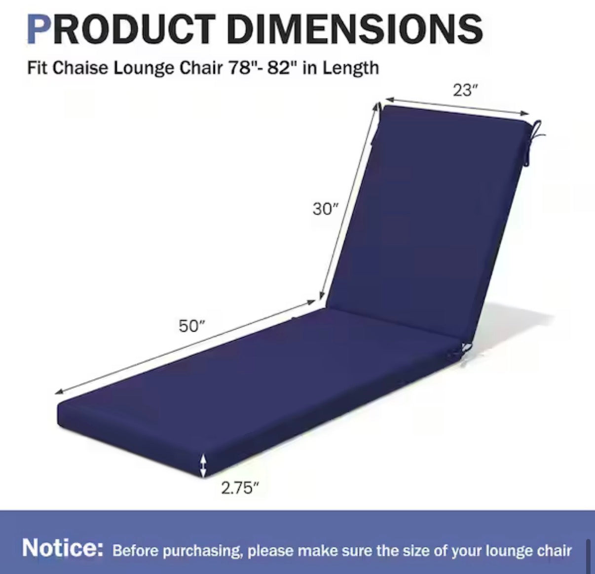 Premium Comfort Outdoor Chaise Lounge Cushion Set