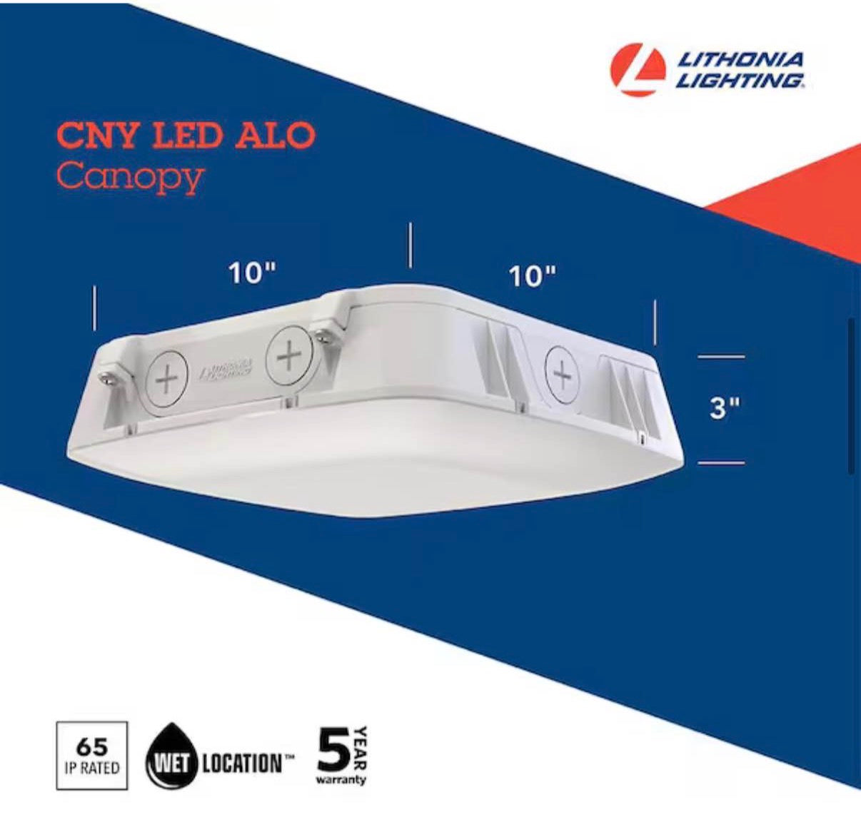 CNY White Outdoor Integrated LED Canopy Light