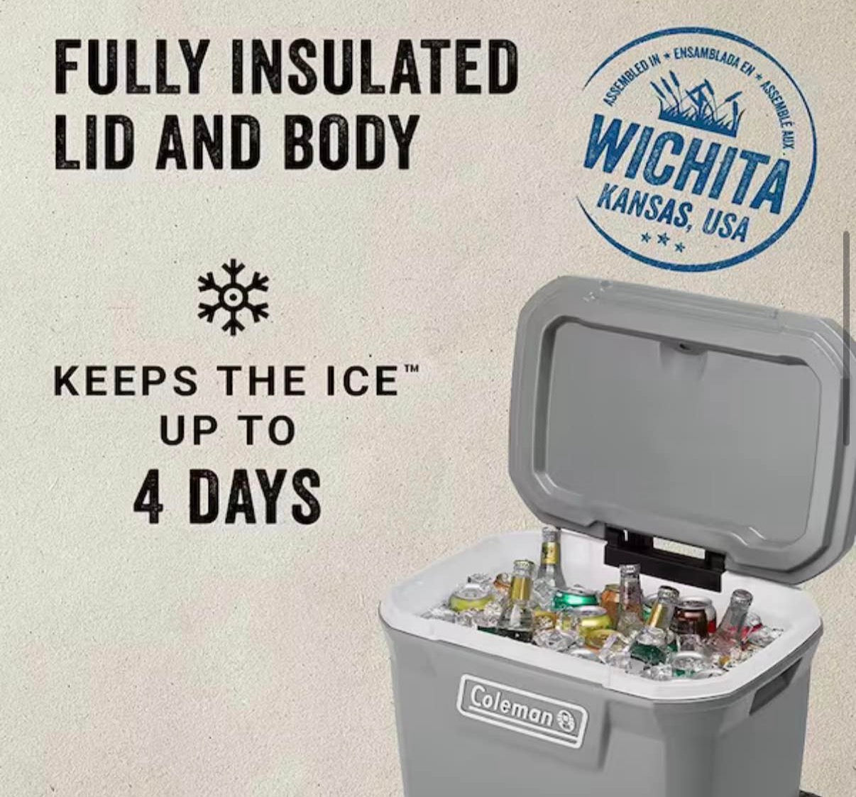 Classic 316 Series 65 qt. Wheeled Hard Cooler, Rock Gray