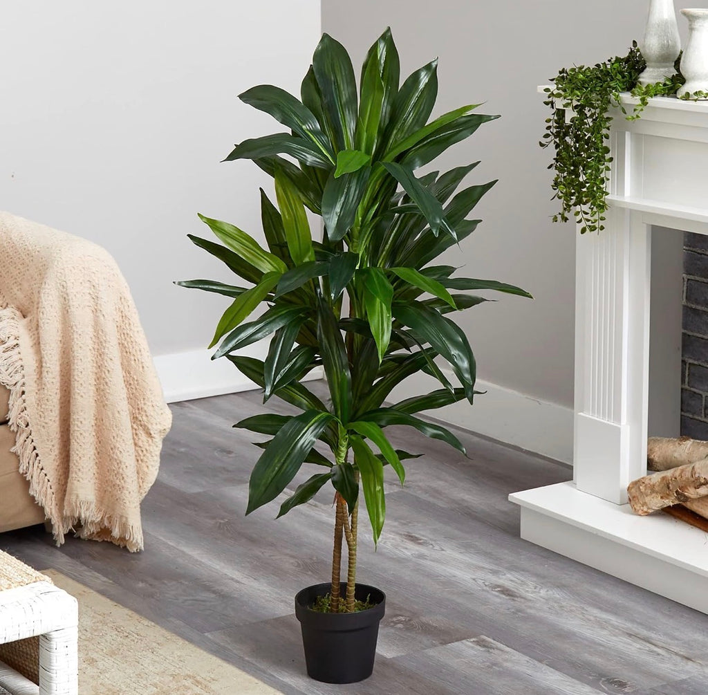 4 ft Nearly Natural Artificial Dracaena Tree
