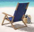 Blue Wood Folding Beach Chair