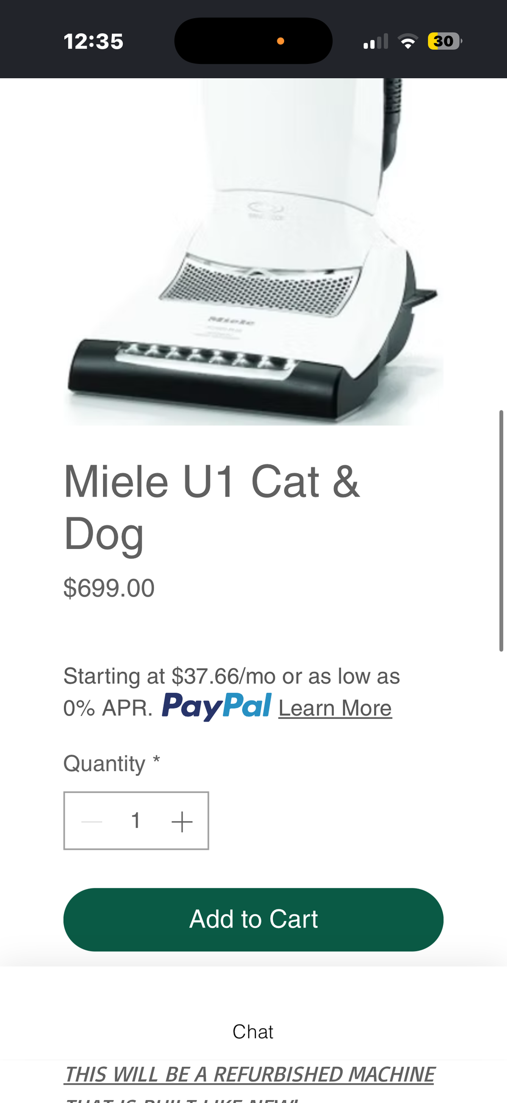 Miele Dynamic U1 Cat and Dog Upright Vacuum