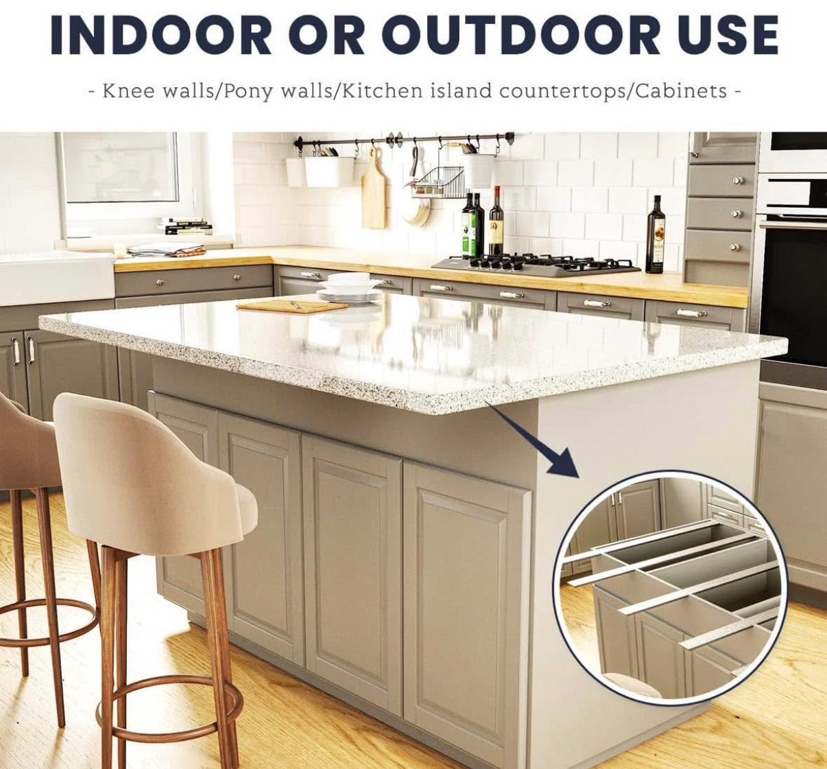 Hidden Island Countertop Support Bracket 1 Pack